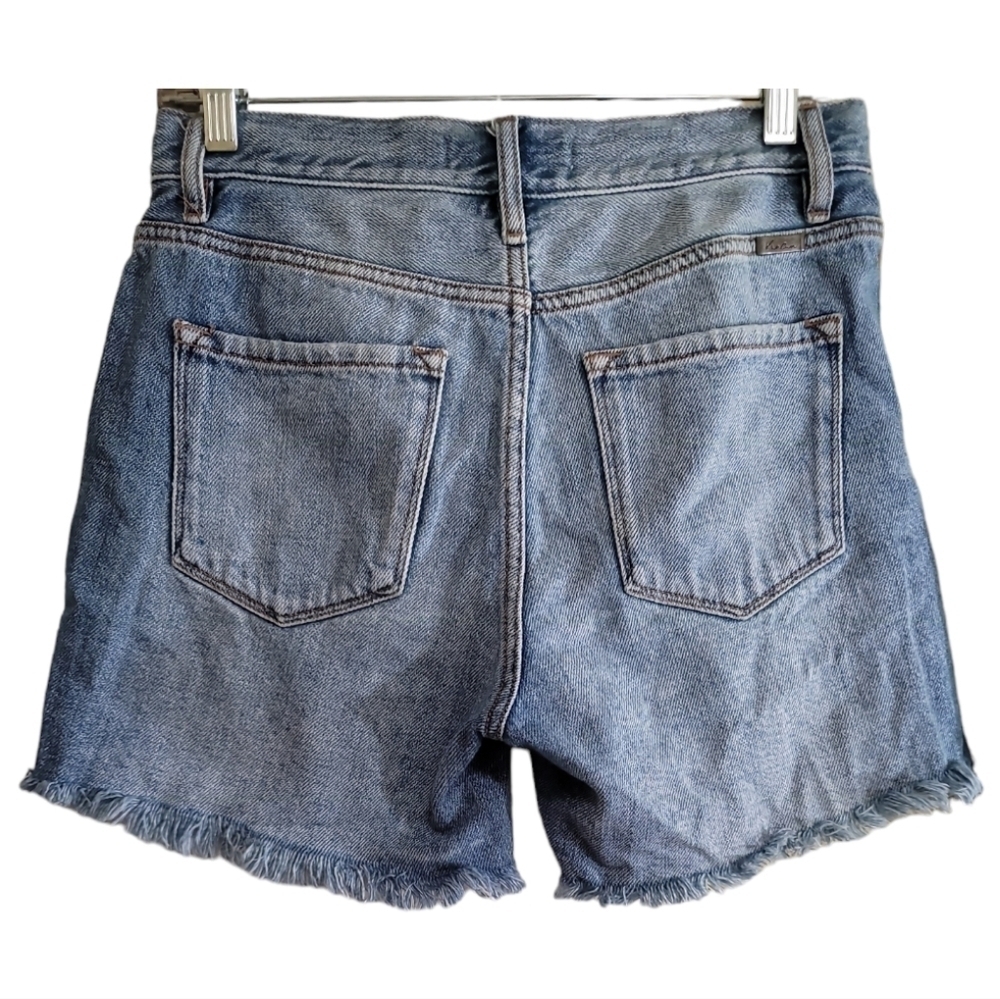 Kancan Relaxed Bermuda Jean Shorts 26 100% Cotton Raw Hem or Cuff 5" inseam - Picture 5 of 6